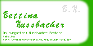 bettina nussbacher business card